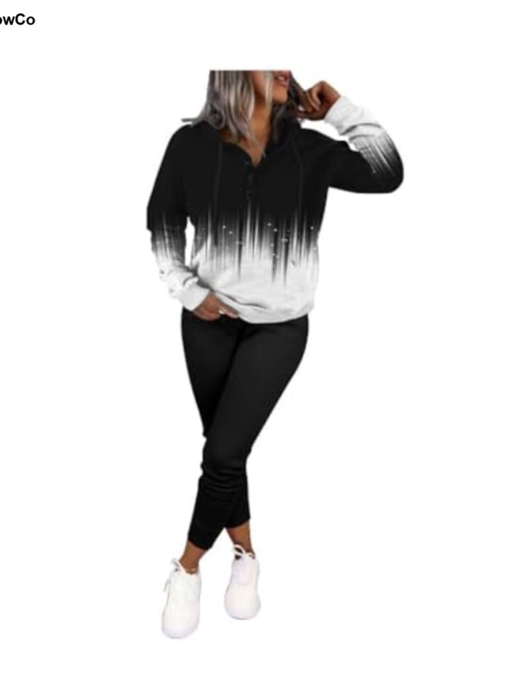 Women's 2 Piece Hoodie Tracksuit Jogger Set with Pockets